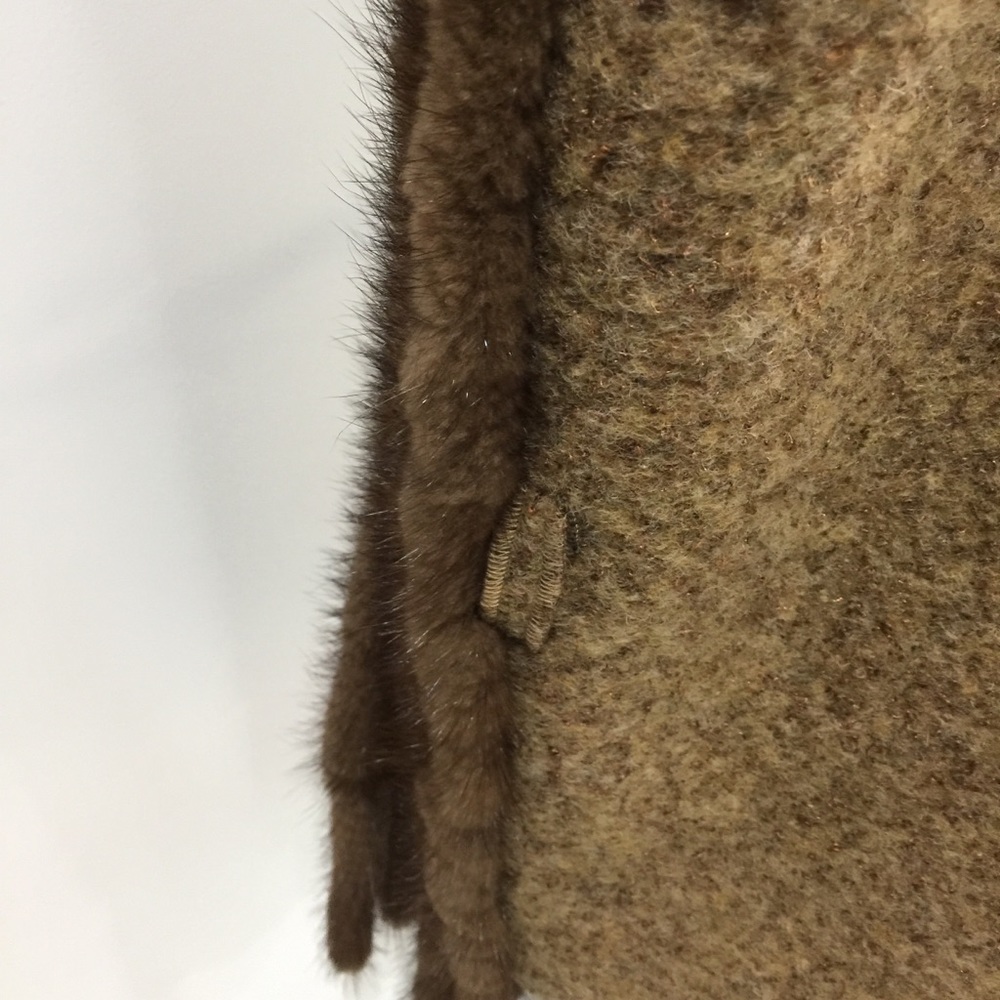 Women’s knitted mink Fur vest cover tassels Sz XL - Picture 6 of 14